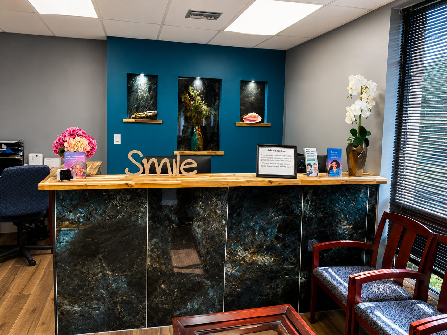 Waiting area at Plainsboro Family Dentistry in Plainsboro, NJ